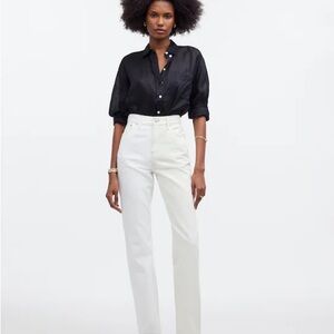 Madewell White 90s Straight Leg Jeans